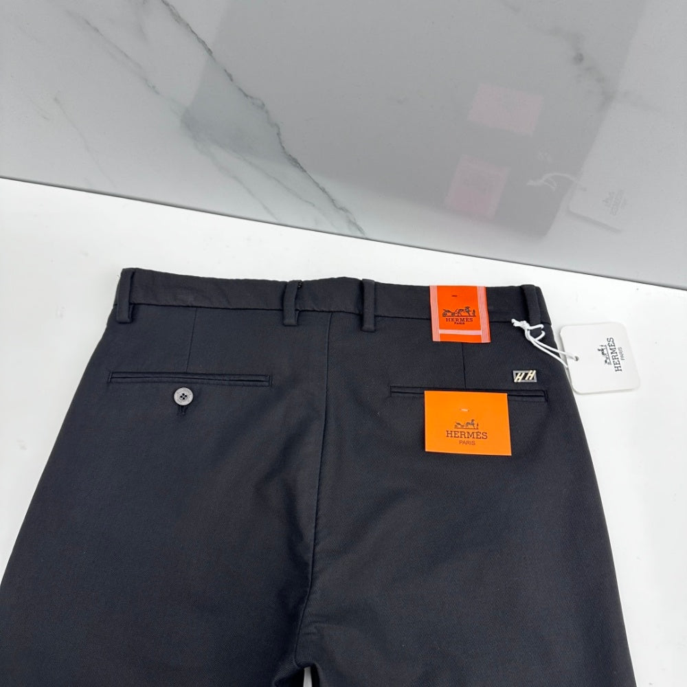 Fine Textured Solid Straight Business Trousers P141007