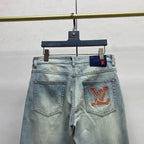 Pale Vintage Fade Orange Logo Jeans E260935