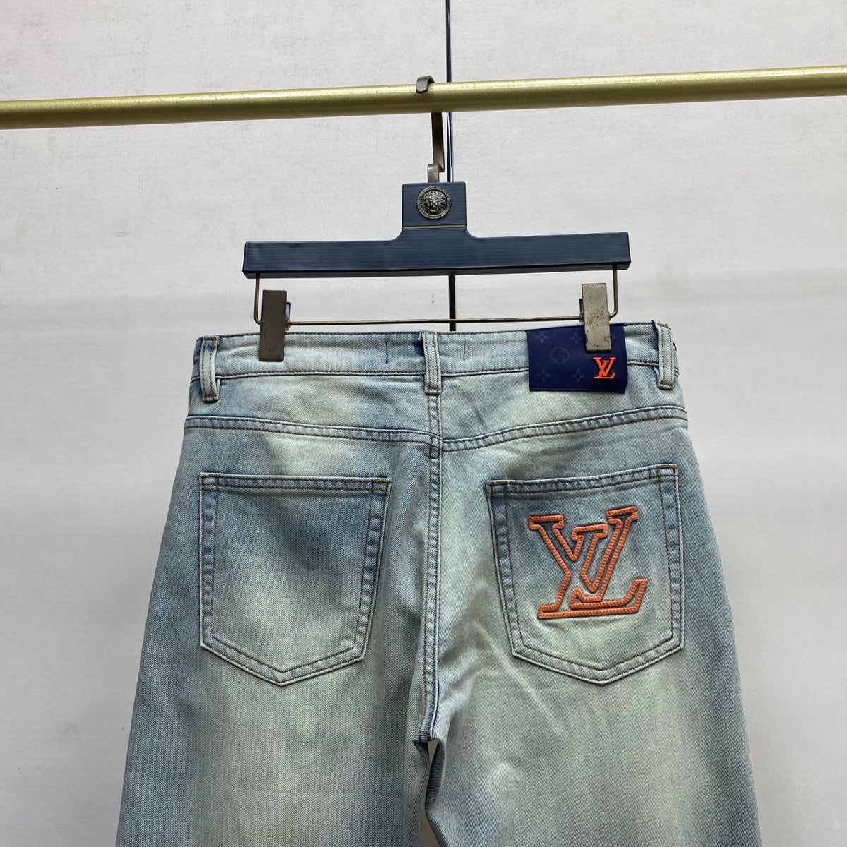 Pale Vintage Fade Orange Logo Jeans E260935