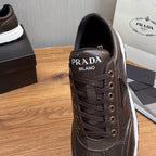 Calfskin Triangle Badge Lace-Up Sneaker S283439
