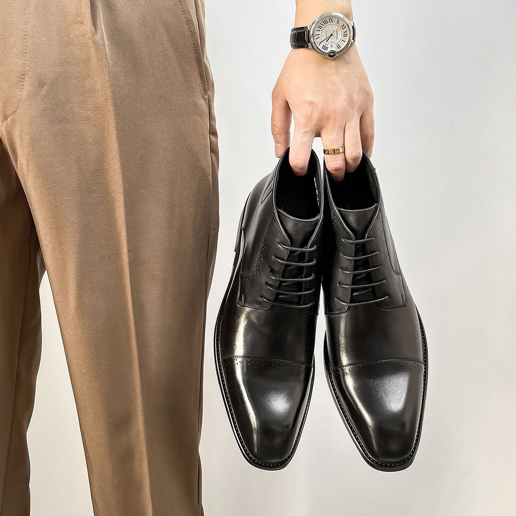 Men's Cap Toe Lace-up Chukka Dress Boots P050513