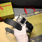 Dual Logo Embossed Pin Buckle Belt E020801