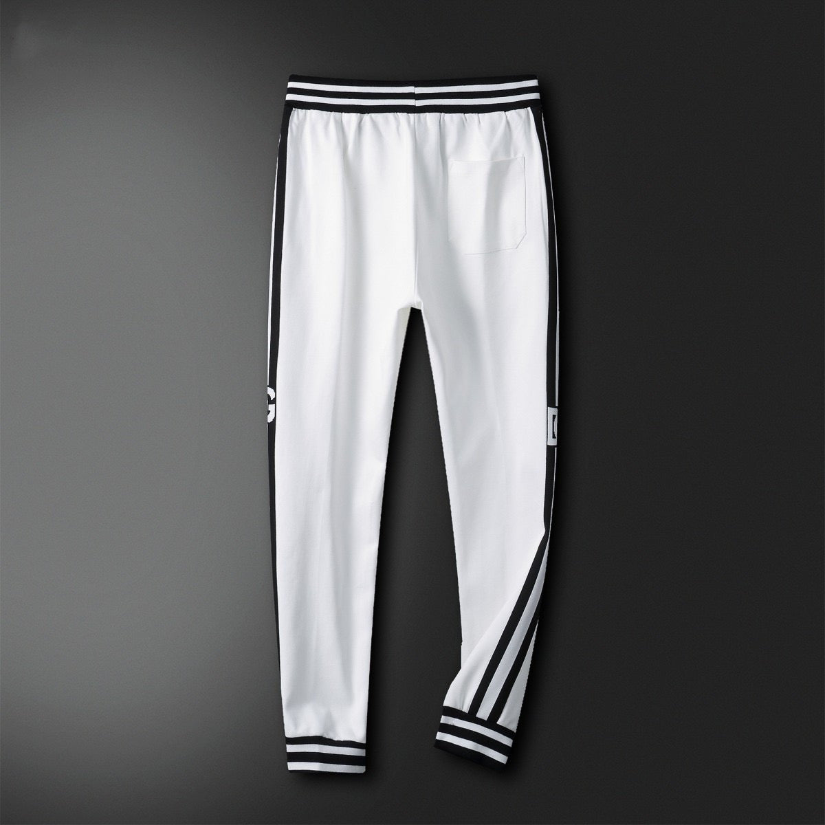 Striped Trim Zip Up Track Suit 2 Piece Jacket & Pants Set U310523