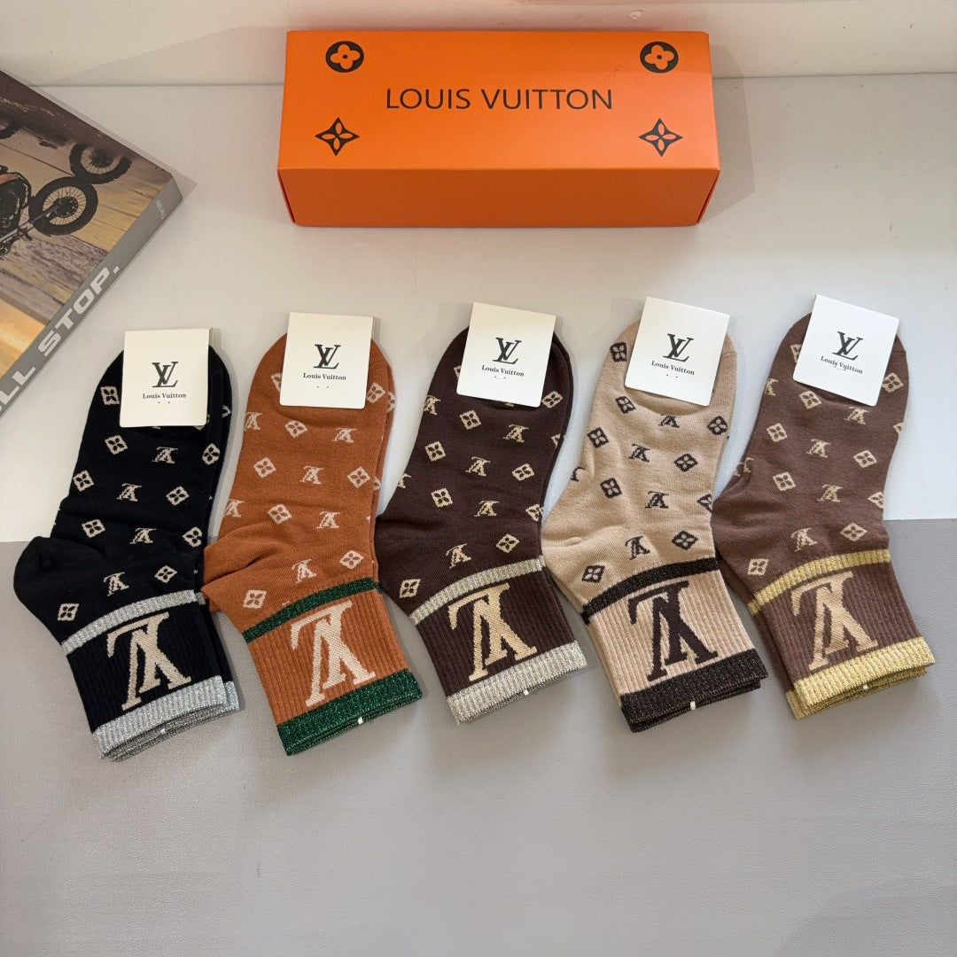 Jacquard Monogram Ankle Socks U310515