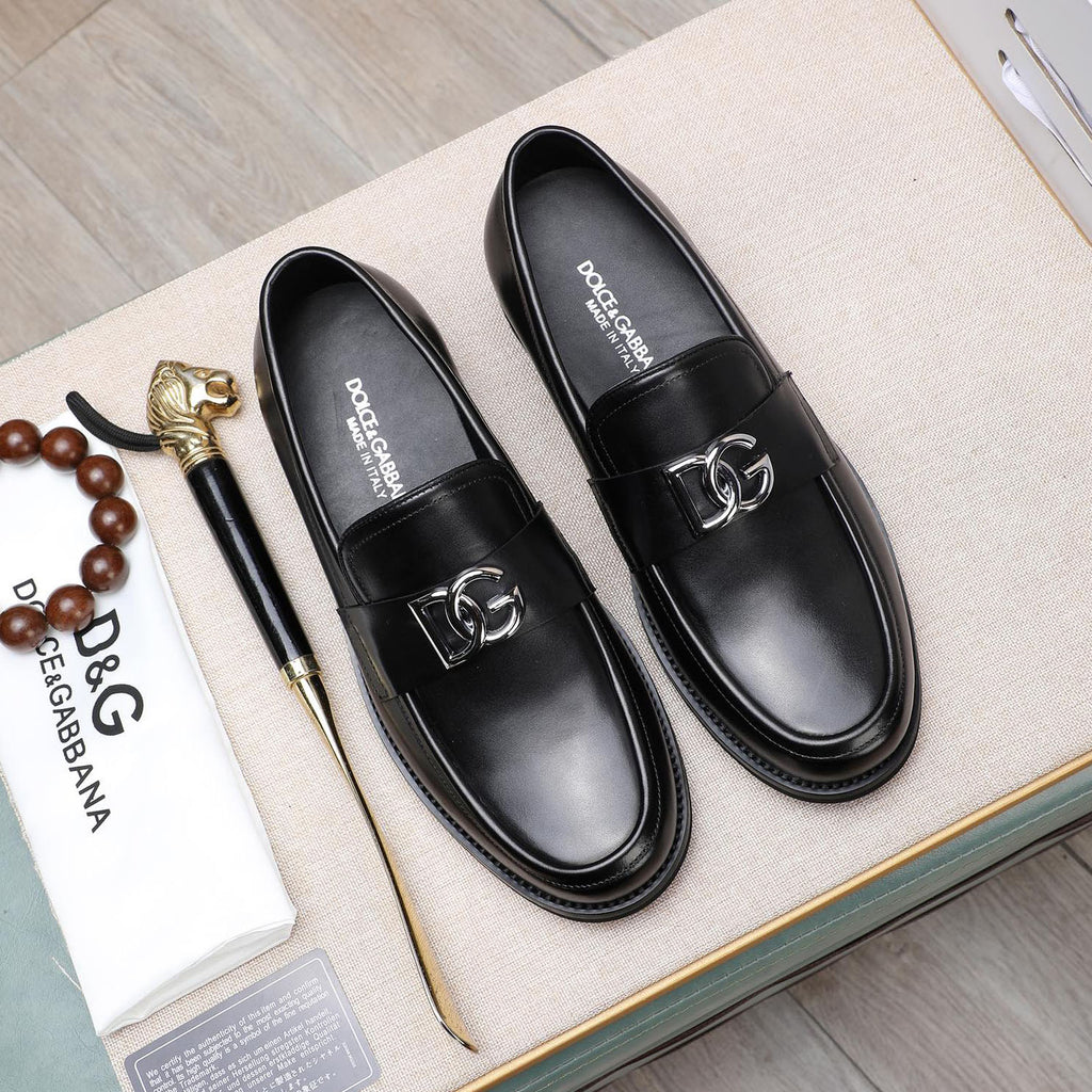 Men's Metal Double Ring Buckle Slip-On Loafers NE190139