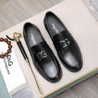 Men's Metal Double Ring Buckle Slip-On Loafers NE190139