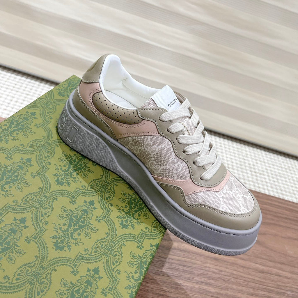 Men's Interlocking G Monogram Patchwork Platform Sneakers JN081101
