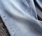 Light Blue Faded Minimal Stitch Logo Slim Denim Jeans M260743