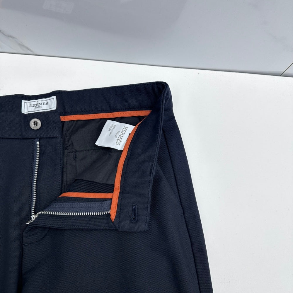 Fine Textured Solid Straight Business Trousers P141007