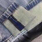 Pale Washed Denim Jeans With Faint Star Print On Back Pocket R260501
