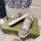 Allover Print Web Stripe Low Top Lace-Up Sneaker S283427