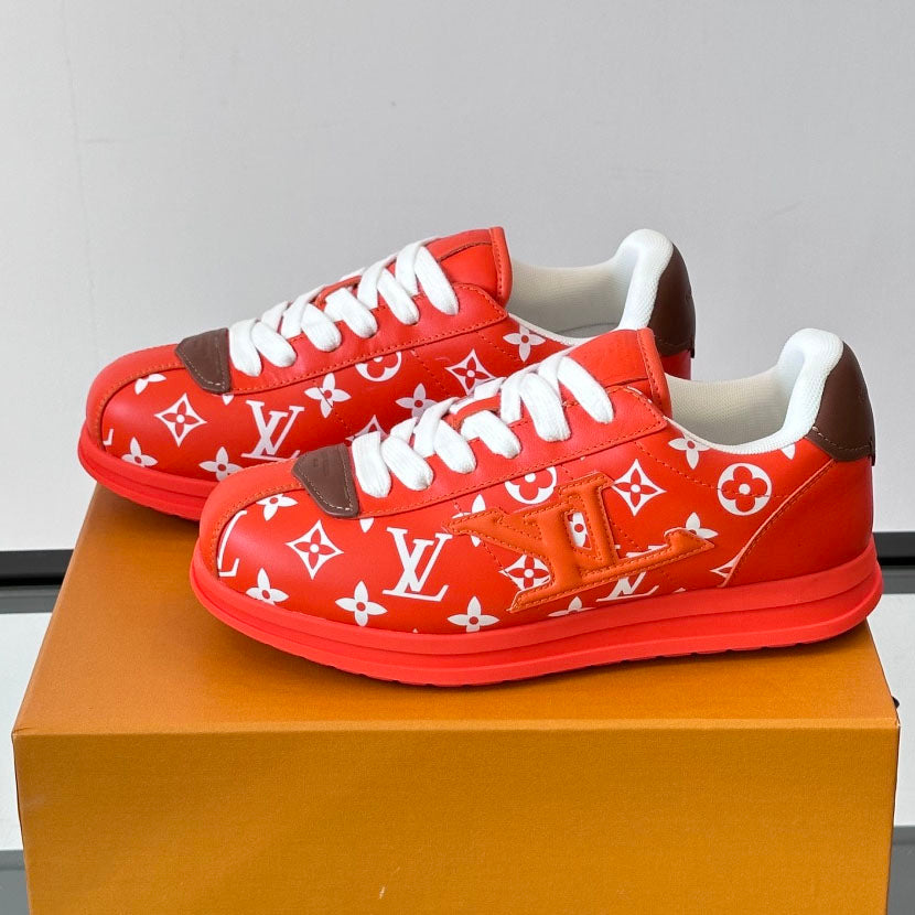 Allover Printed Lace-Up Low Top Platform Sneakers S283420