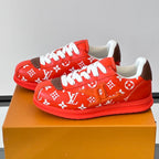 Allover Printed Lace-Up Low Top Platform Sneakers S283420