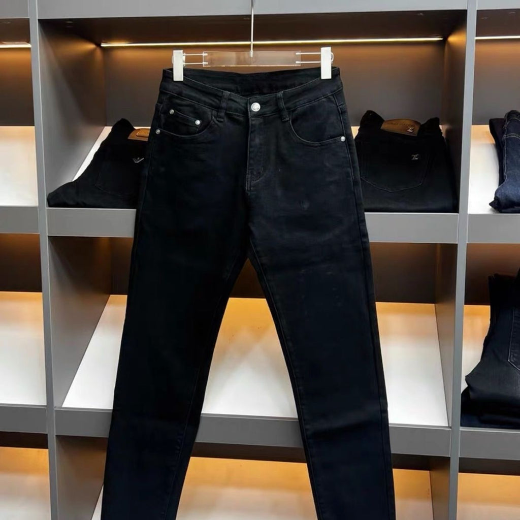 Black Triangle Metal Logo Slim Jeans C261011