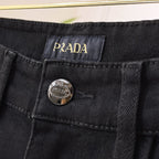 Black Triangle Logo Slim Denim Jeans C261002