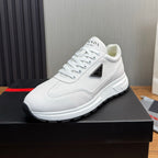 Calfskin Triangle Badge Lace-Up Sneaker S283439