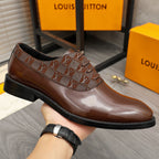 Men's Polished Panel Plaid Oxford Shoes NE190127
