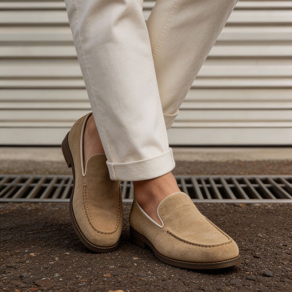 Slip-On Suede Loafers Casual Dress Loafers Y101116