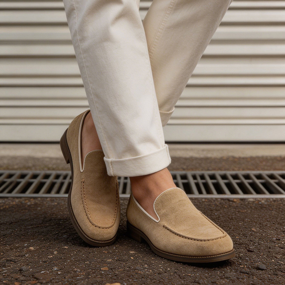 Slip-On Suede Loafers Casual Dress Loafers Y101116