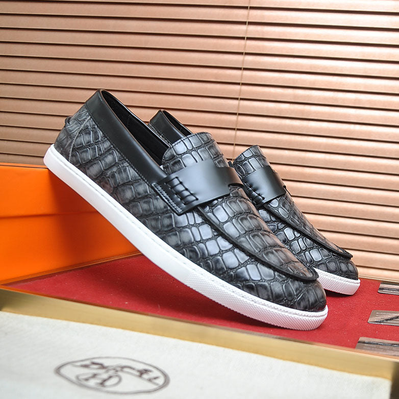 Croc Embossed Casual Loafer NE190136