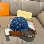 Denim Monogram Print Baseball Cap G103016
