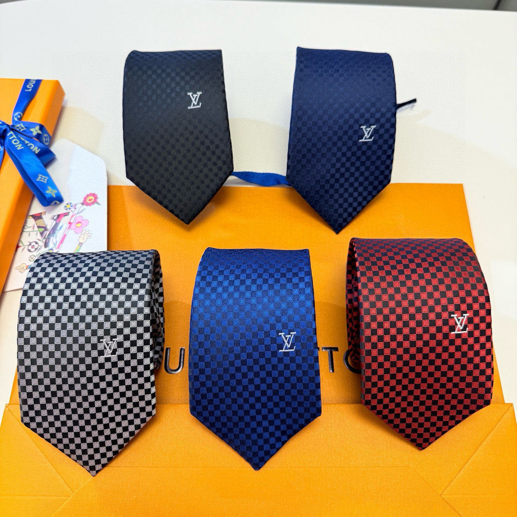 Men's Check Jacquard Necktie E2081009