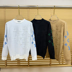 New Crew Neck Mixed Jacquard Knit Pullover Sweater GN380102