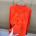 New Round Neck Embossed Jacquard Knit Sweater GN380101