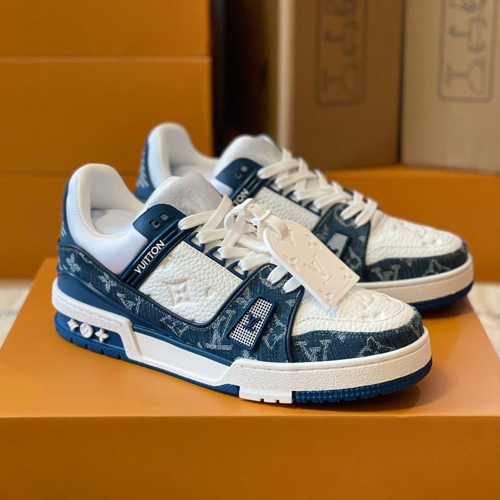Pattern Panel Lace-Up Low Top Trainer Sneakers S283418