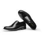 Full Brogue Wingtip Oxford Shoes Lace-Up Formal Dress Shoes Y101126