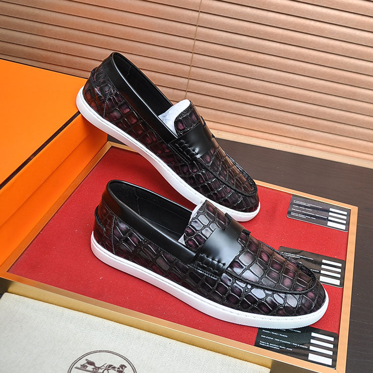 Croc Embossed Casual Loafer NE190136