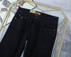 Deep Indigo Horse Embroidery Slim Denim M260709