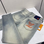 Pale Vintage Fade Orange Logo Jeans E260935
