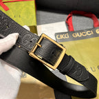 Dual Logo Embossed Pin Buckle Belt E020801