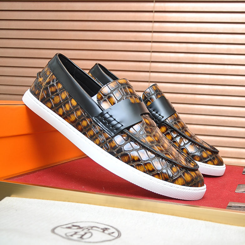 Croc Embossed Casual Loafer NE190136