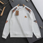 Plaid Patchwork Crew Neck Sweatshirt U310520