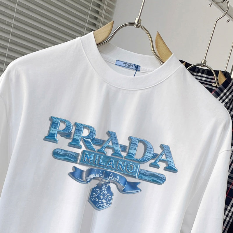 Men's 3D Letter Print Crew Neck Short Sleeve T-shirt NH9801