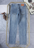 Light Wash Round Medusa Crest Jeans E260918