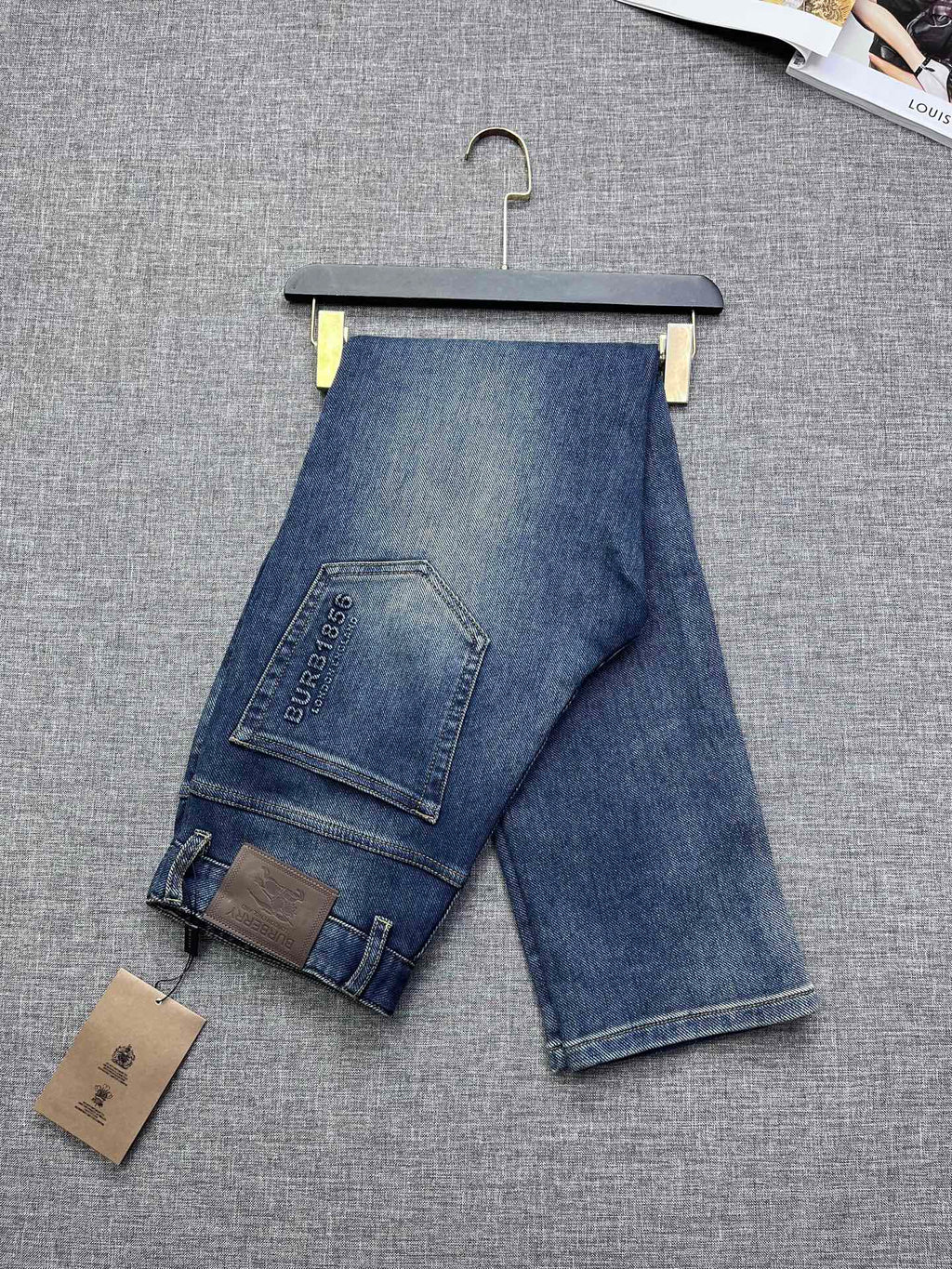 Vintage Fade Blue Embossed Text Jeans M260721