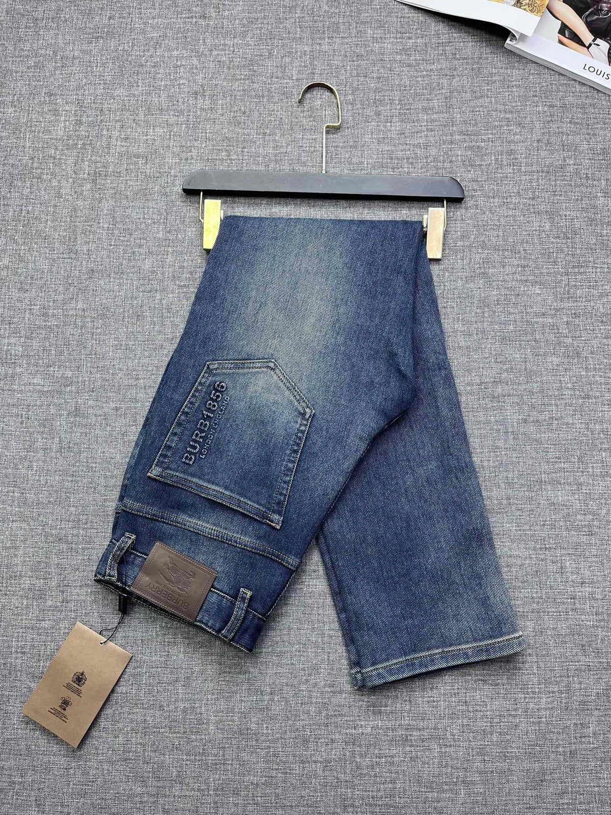 Vintage Fade Blue Embossed Text Jeans M260721