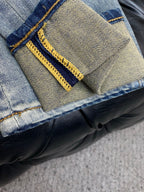 Vintage Fade Web Stripe Waist Embroidery Jeans E260950