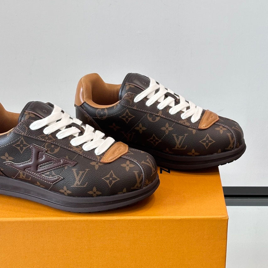 Allover Printed Lace-Up Low Top Platform Sneakers S283420