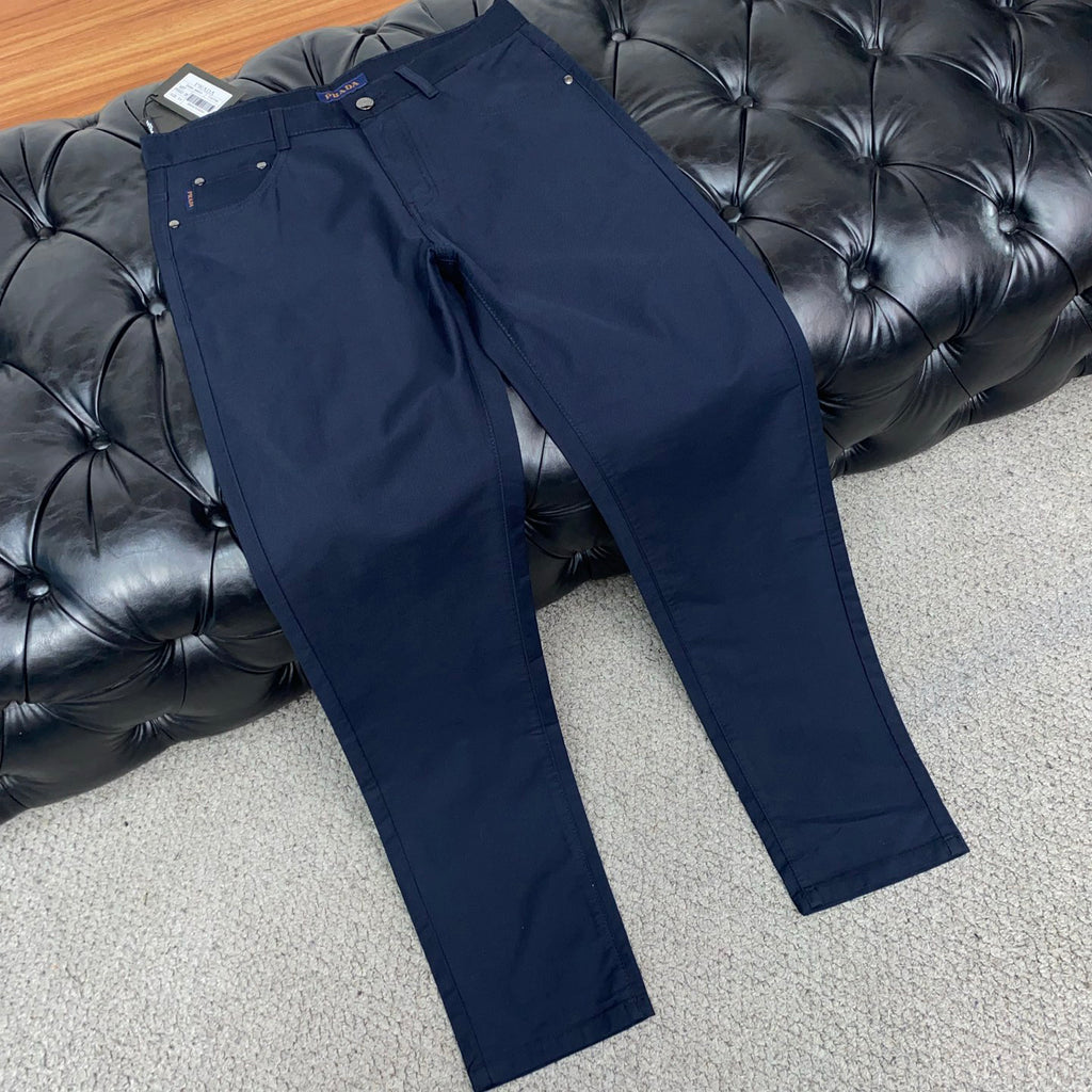 Triangle Leather Patch Back Pocket Trousers L260629