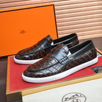 Croc Embossed Casual Loafer NE190136
