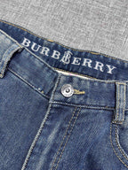 Vintage Fade Blue Embossed Text Jeans M260721
