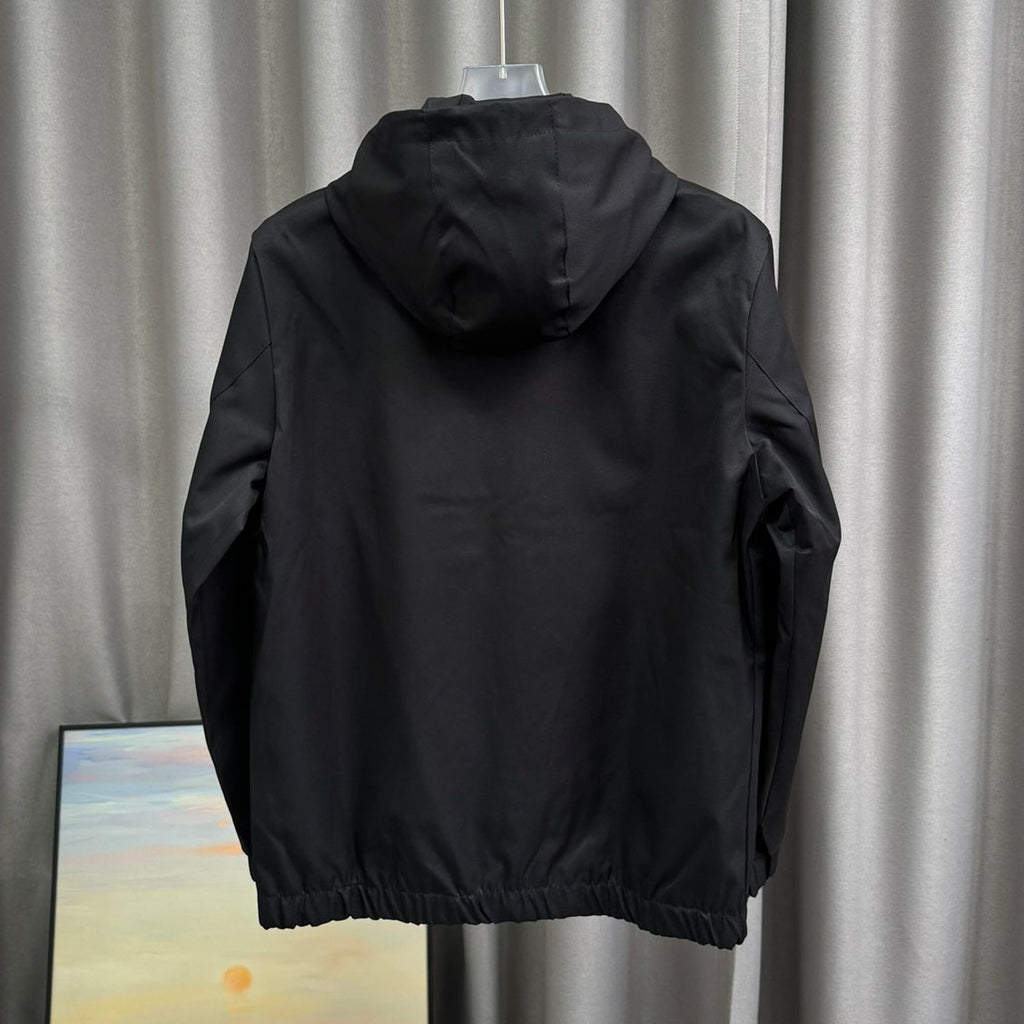 Hooded Zip Up Windbreaker Jacket U310521