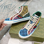 Vintage Pattern Canvas High Top Sneakers S283417