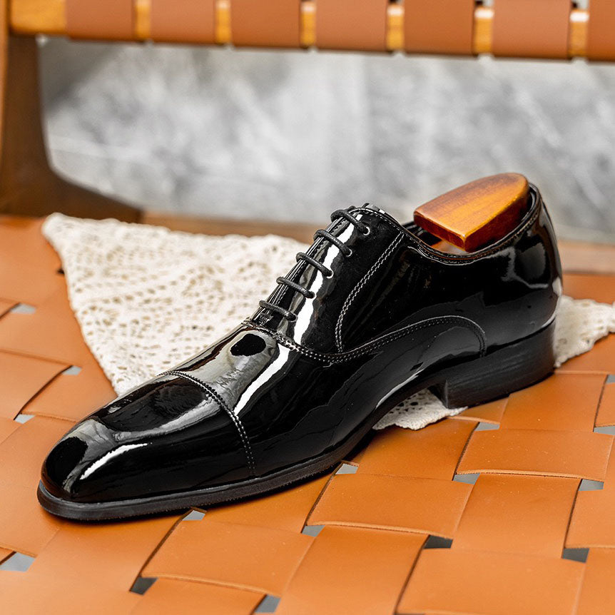 Cap Toe Patent Oxford Dress Shoes P050519