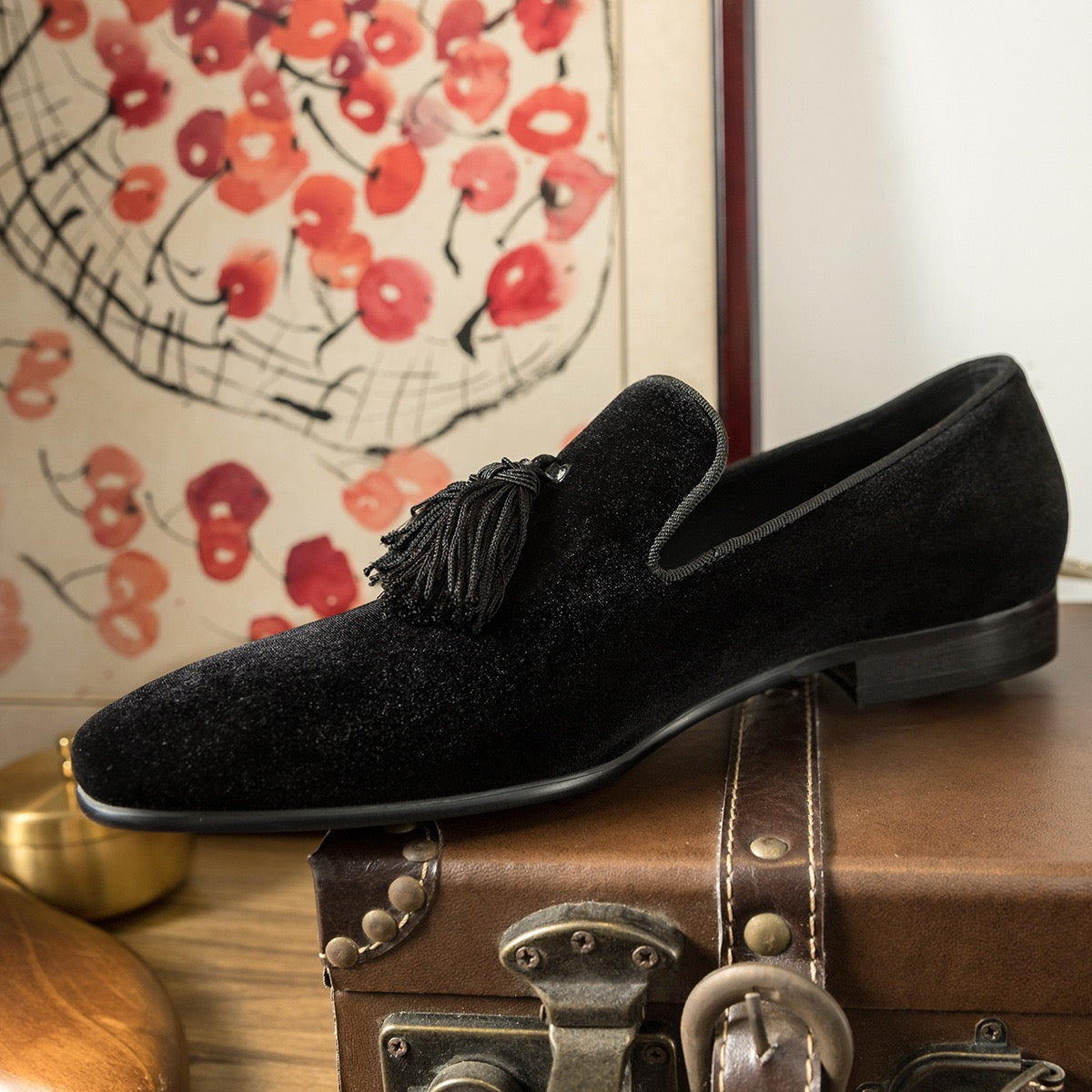 Tassel Velvet Loafer Dress Shoes P050521