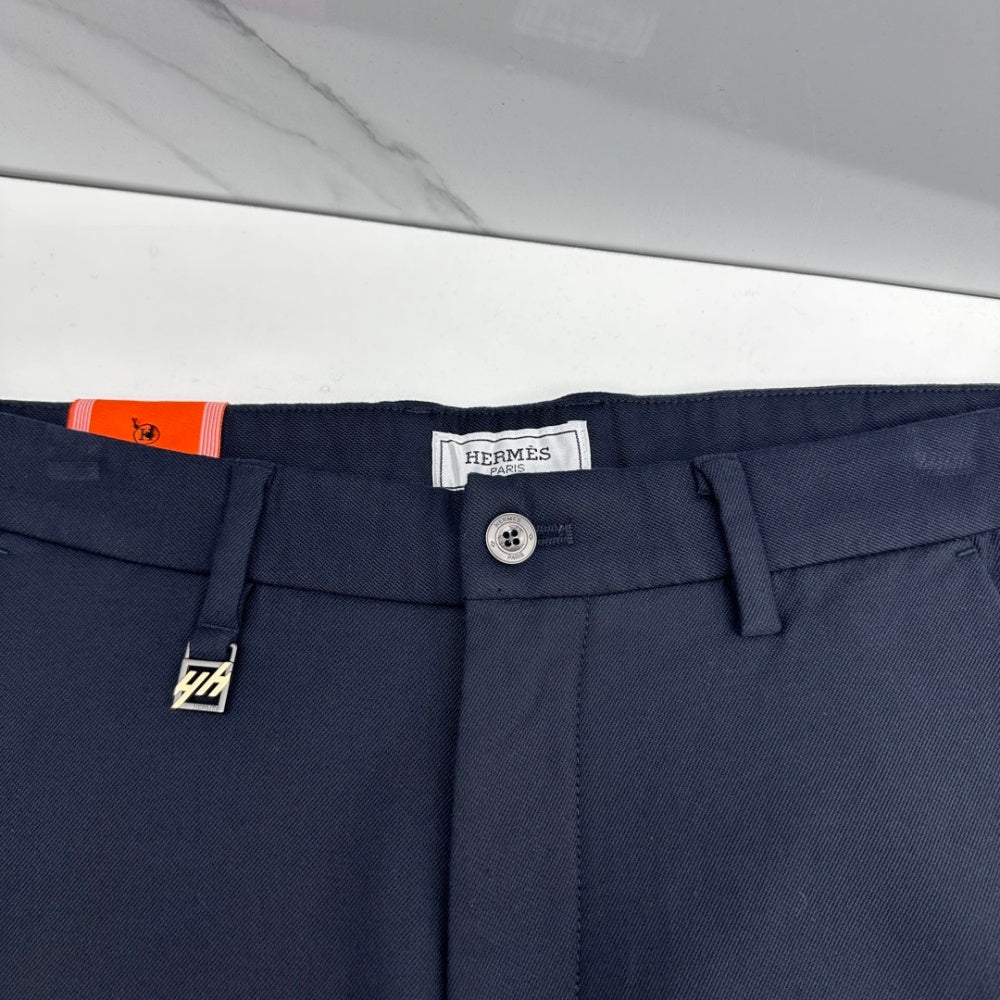 Fine Textured Solid Straight Business Trousers P141007